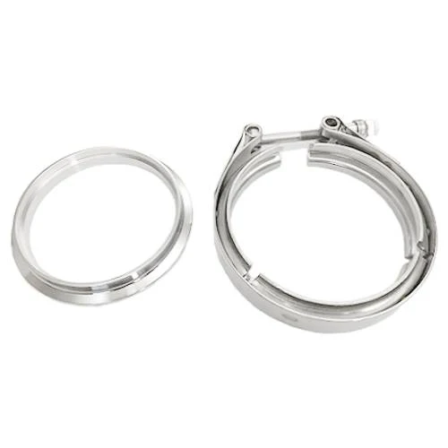 5" V-band Stainless DOWNPIPE Flange & Clamp SET T6 UNDIVIDED Tbn Hsg GT55 GT47 GTX47 GTX50 GTX55 - Image 2