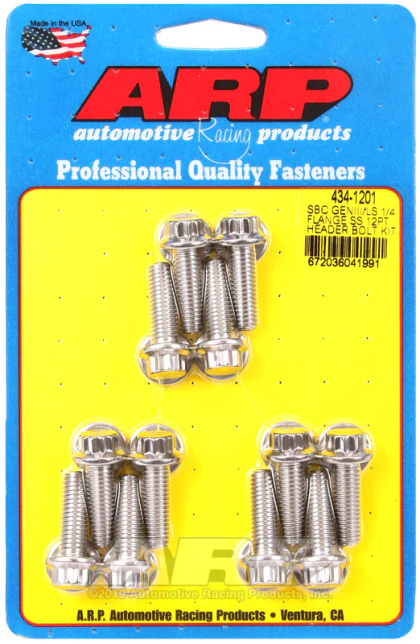 ARP Chevy SBC/GenIII LS 1/4in Flange SS 12pt Header Bolt Kit:434-1201 - Image 2